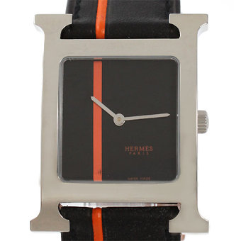 エルメス Hウォッチ コピー HERMES HH1510.331.VBOB オックス レザー ブラック＆オレンジ ボーイズ